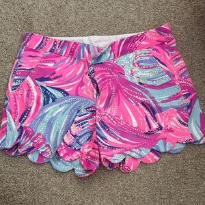 Vibrant Pink and Blue Women's Shorts